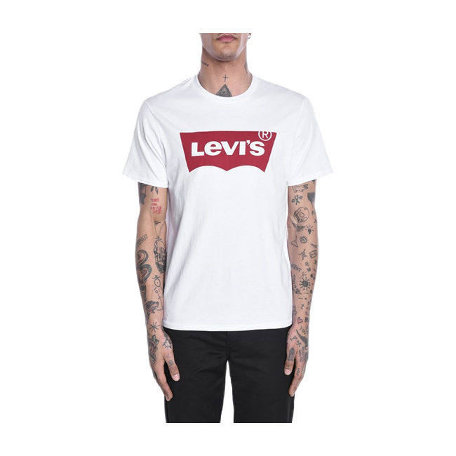 hemleyStore-levisWhiteTeeRedLabel