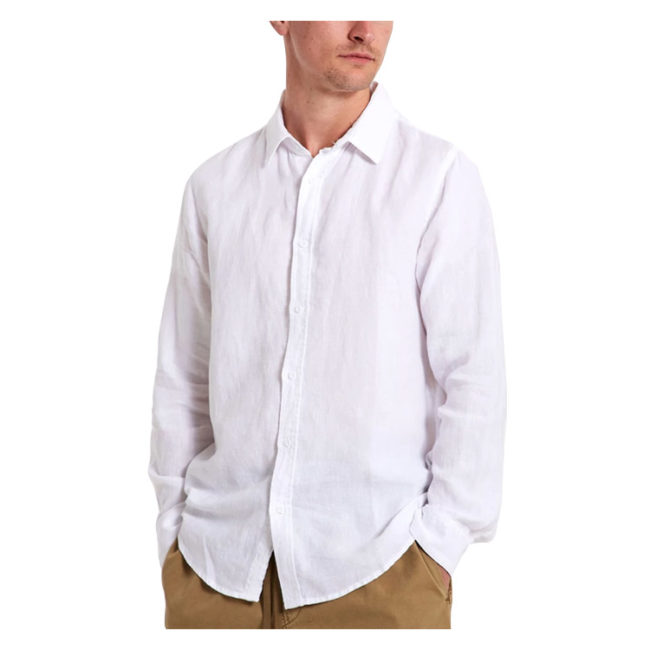 Linen L/S Shirt - White