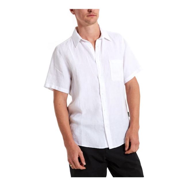 Mr Simple Linen SS Shirt - White