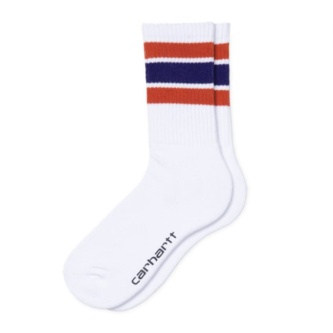 Grant Socks - Wht/Brick Orange/Ryl Violet