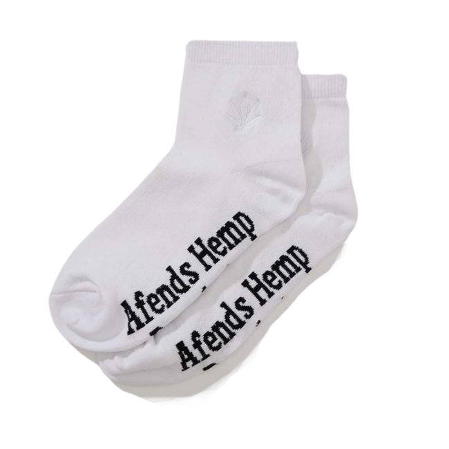 Happy Hemp Womens Socks - White/White