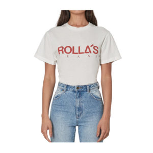 Rollas Tomboy Classic Logo Tee - Faded Red