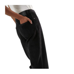 Shelby - Corduroy High Waist Wide Leg Pant - Black