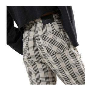 Shelby Starfield - Check High Waist / Wide Leg Pant - Bone Black