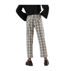 Shelby Starfield - Check High Waist / Wide Leg Pant - Bone Black