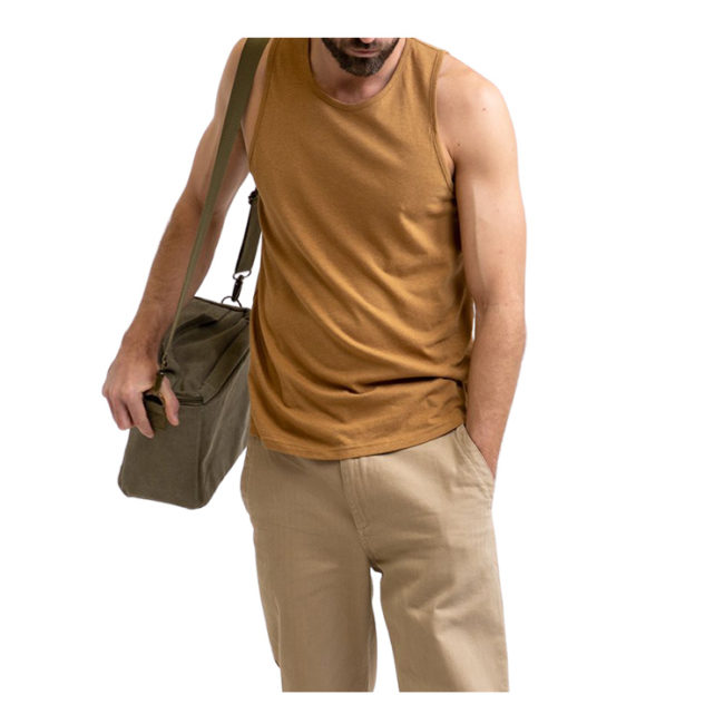 Linen Singlet - Tobacco