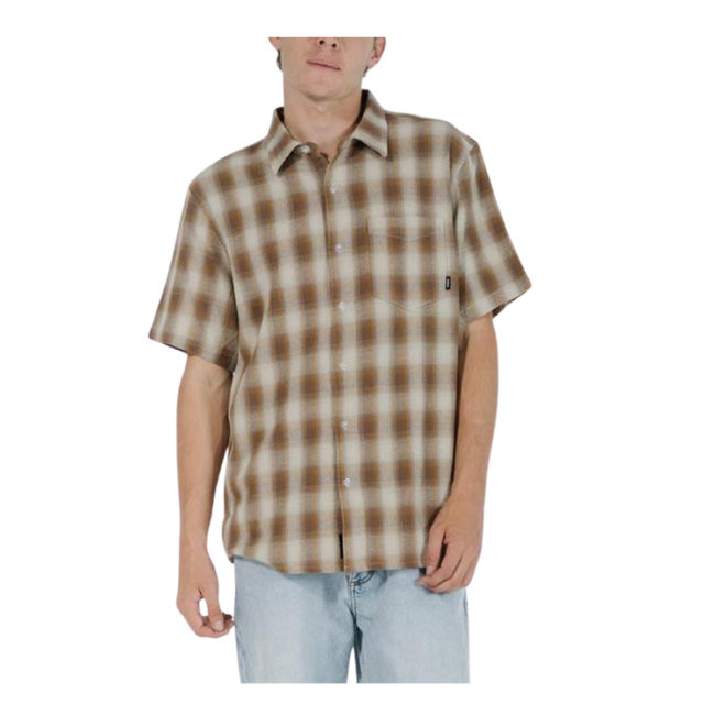 Angel Check Short Sleeve Shirt - Brown