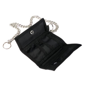 Waxed Chain Wallet - Black