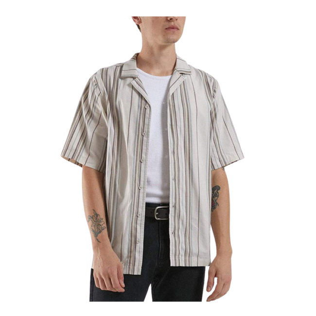 Layback Cuban Short Sleeve Shirt - Moonbeam