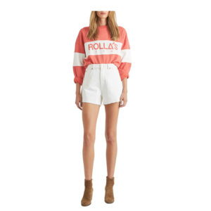 Logo Split Sweater - Faded Red