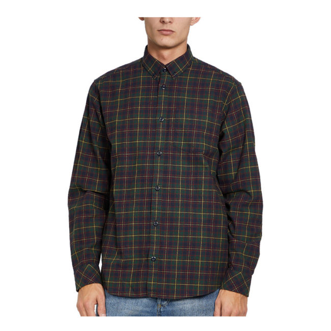 LS Huffman Shirt - Huffman Check/ Bottle Green