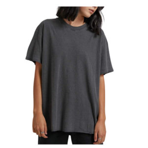 Slay Hemp Oversized Tee - Stone Black