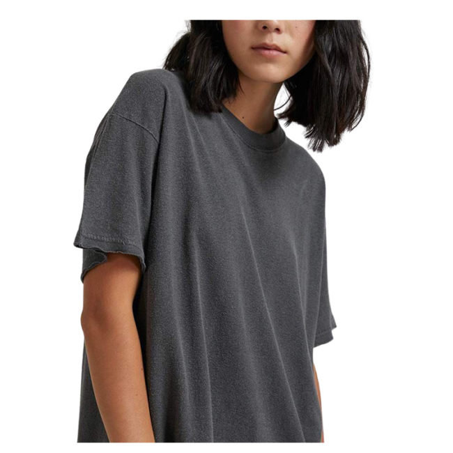 Slay Hemp Oversized Tee - Stone Black