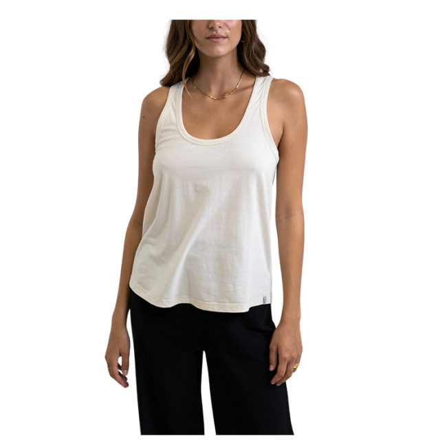 Rhythm Classic Scoop Tank - White
