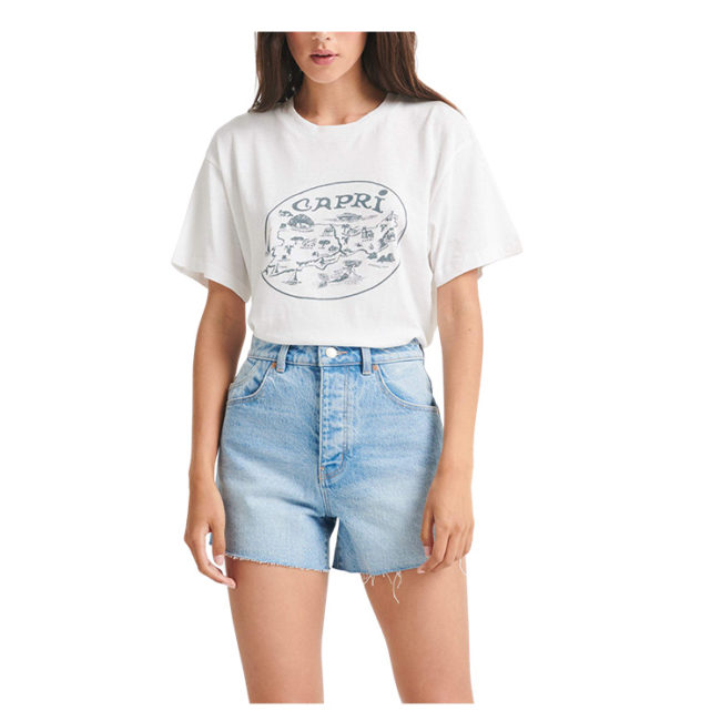 Rollas Capri Tomboy Tee - Vintage White