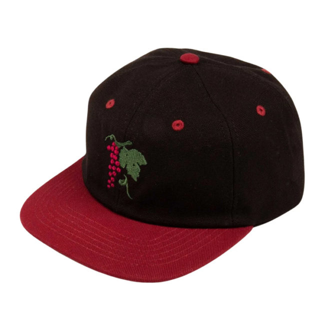 Life Of Leisure 6 Panel Cap - Burgundy/Black