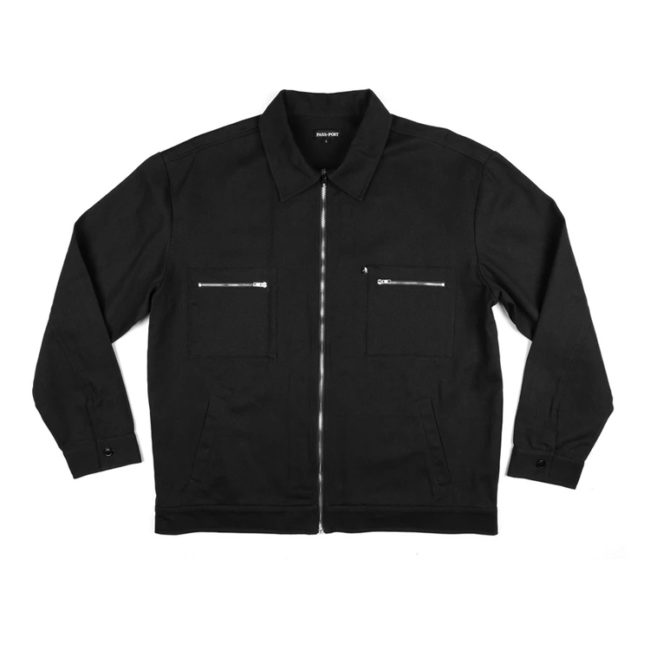 Delivery Zip Up Jacket - Black