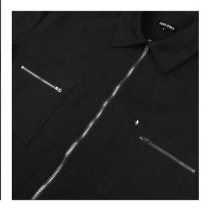 Delivery Zip Up Jacket - Black