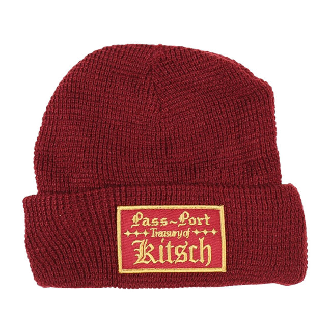 Treasury Waffle Beanie Knit - Maroon