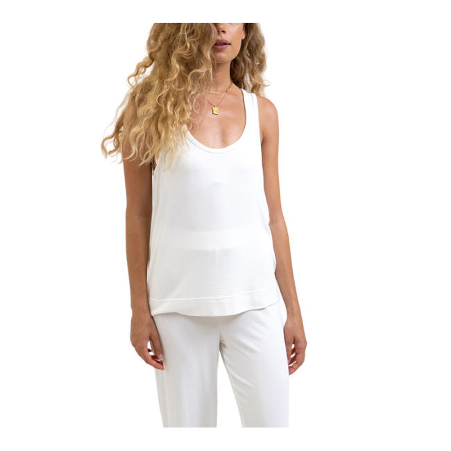 Rhythm Bayside Rib Tank - White