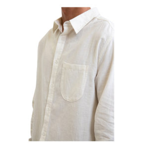 Rhythm Classic Linen LS Shirt - White