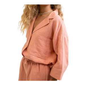 Linen Lounge Top - Melon