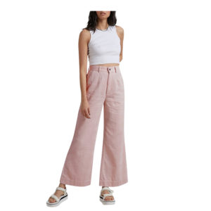 Maisie Hemp Corduroy Flared Pant - Ash Pink