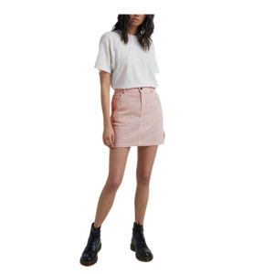Hazel Hemp Corduroy Skirt - Ash Pink
