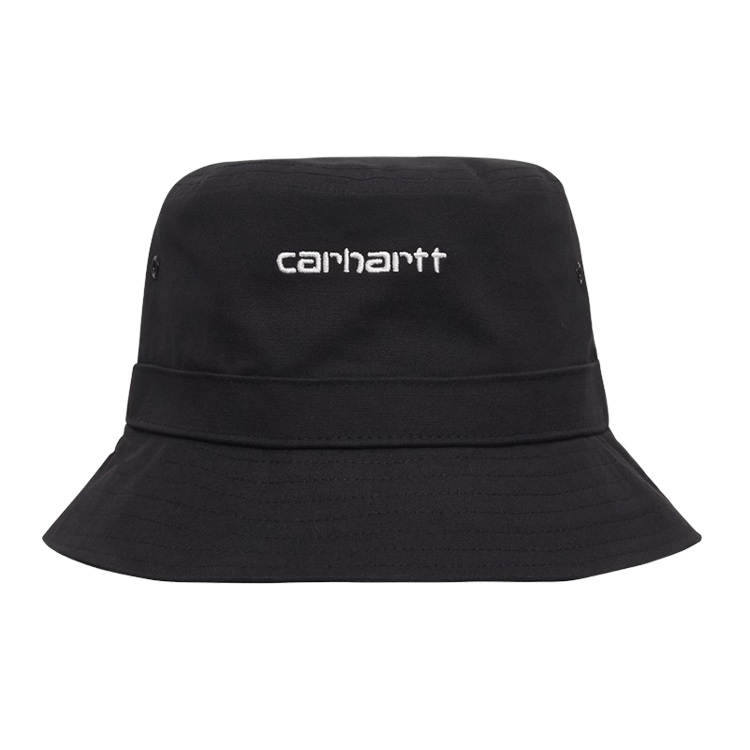 Carhartt Script Bucket Hat - Black / White - Hemley Store Australia