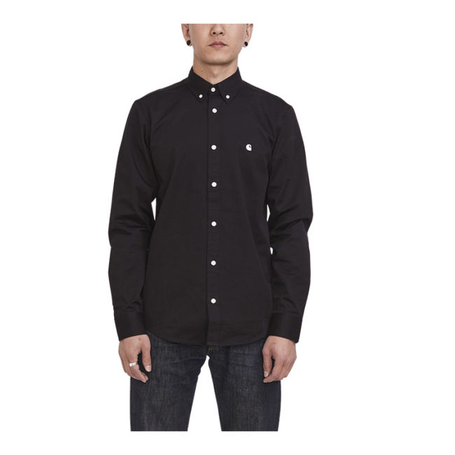 LS Madison Shirt - Black / White