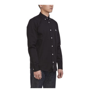 LS Madison Shirt - Black / White