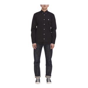 LS Madison Shirt - Black / White