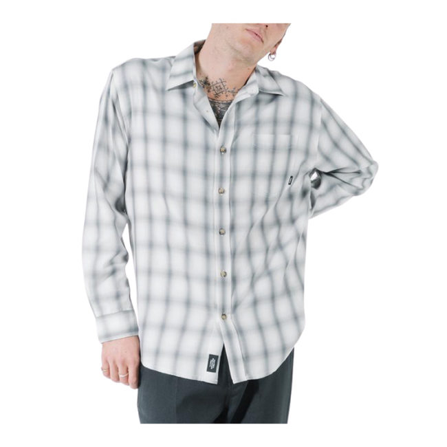 Shadows Oversize Long Sleeve Shirt - Faded Grey