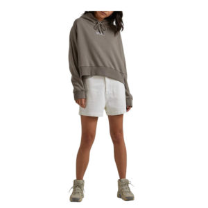 Rise Above Cropped Pull On Hood - Beechwood