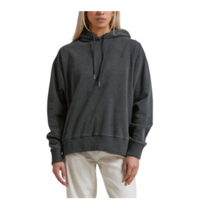 Afends THC Unisex Hemp Oversized Pull On Hood - Stone Black