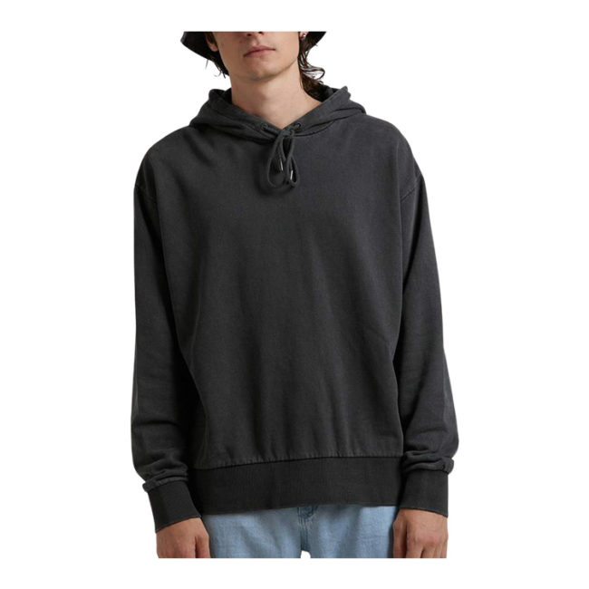 Afends THC Unisex Hemp Oversized Pull On Hood - Stone Black