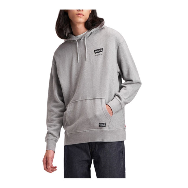 Levis T3 Relaxed Graphic Hoodie - Grey Heather