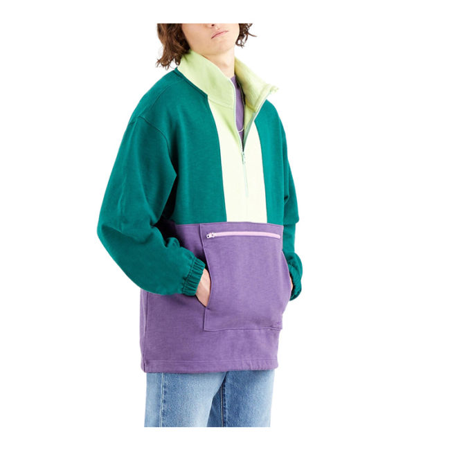 New 1/4 Zip Pop Over - Nature Block Logan