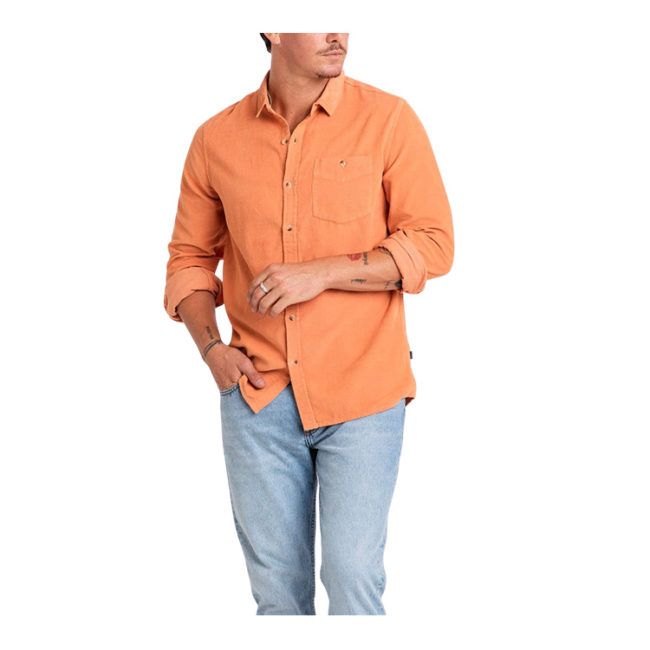 Rollas Men at Work Cord Shirt - Rust