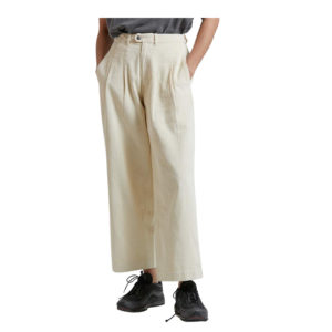 Afends Darcy Hemp Corduroy Pleated Wide Leg Pant - Cream