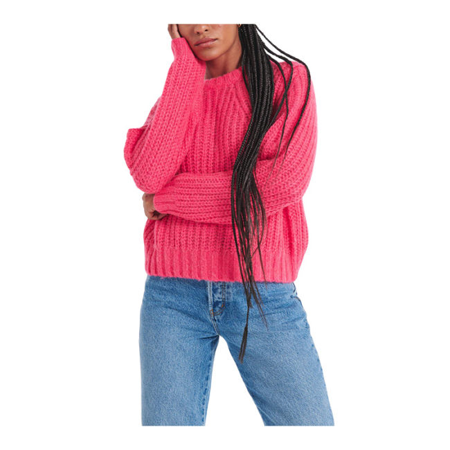 Rollas Captain Sweater - Pink Cordial
