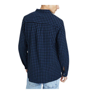 Men At Work Check Cord Shirt - Blue Check
