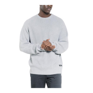 Thrills Liste Rib Crew Knit - Grey