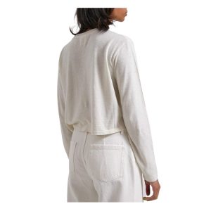 Skylar Hemp Cropped Long Sleeve Tee - Off White