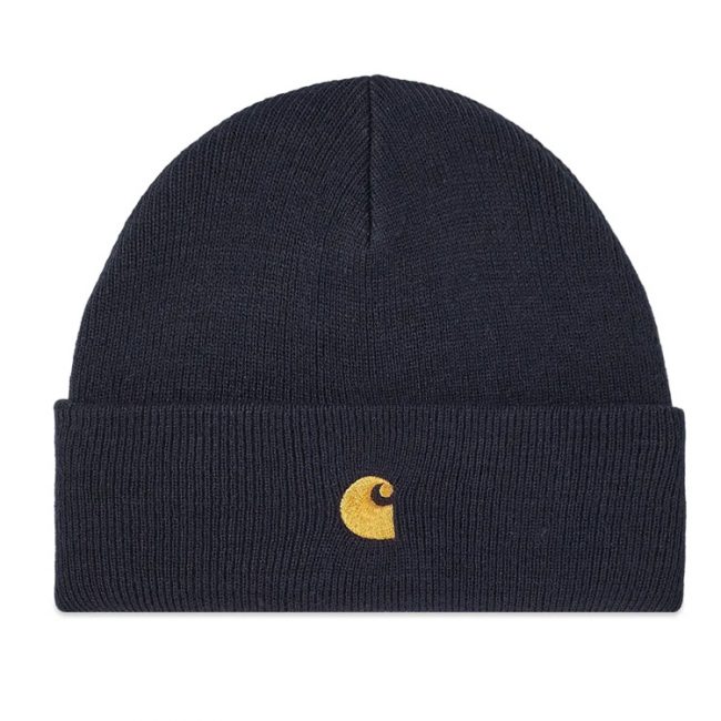 Carhartt Chase Beanie - Dark Navy/Gold