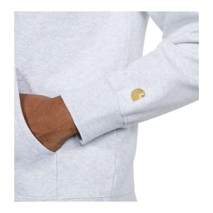 Carhartt Chase Neck Zip Sweat - Ash Heather / Gold