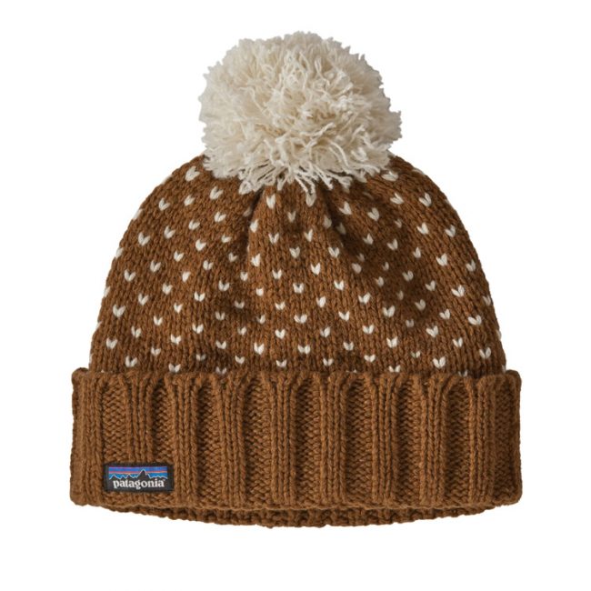 Snowbelle Beanie - Simple Dot Knit: Wood Brown