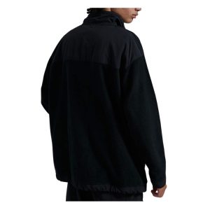 Streetlights Unisex Recycled Panel Zip Crew Neck - Black