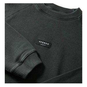 Society Unisex Raglan Crew Neck - Stone Black