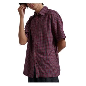 Highland Unisex Hemp Check Shirt - Red
